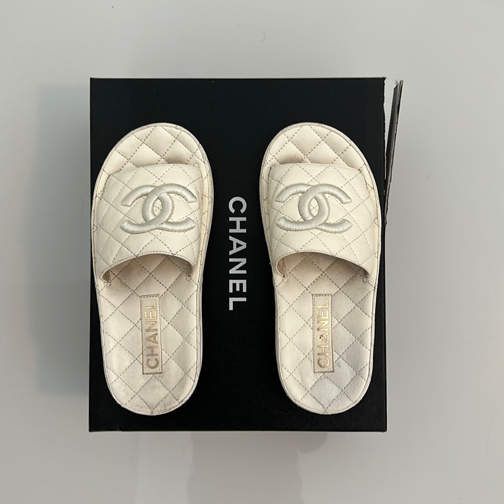 Authentic Chanel Slides